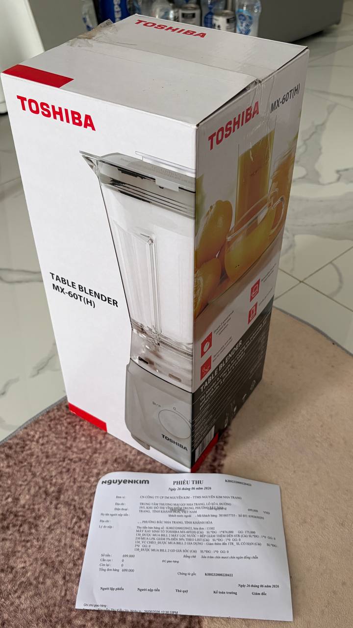 Новый блендер Toshiba MX-60T(H), не использовался, в оригинальной коробке с чеком о…